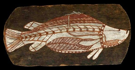 aboriginal art - barramundi.