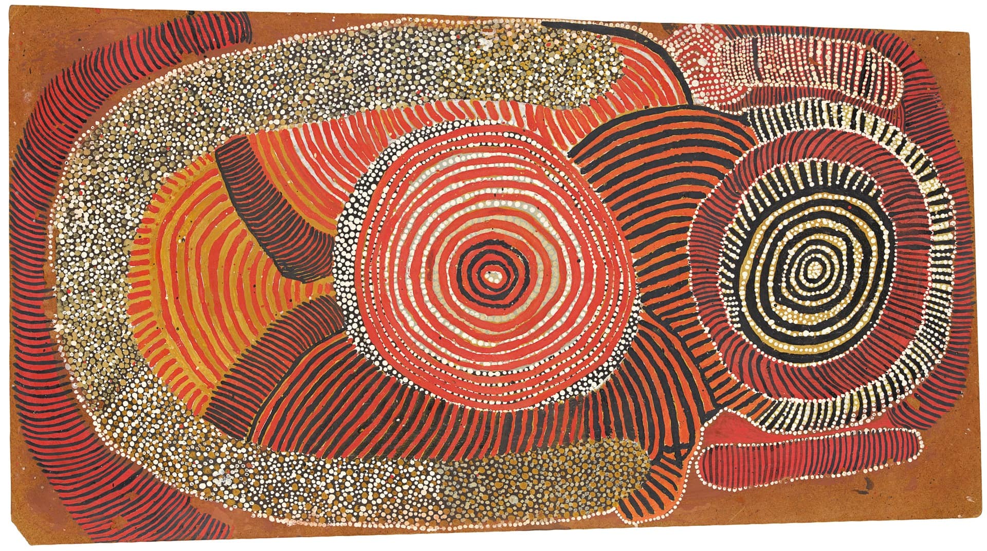 Western Desert Aboriginal painting in the contemporary style that emerged in the 1970s