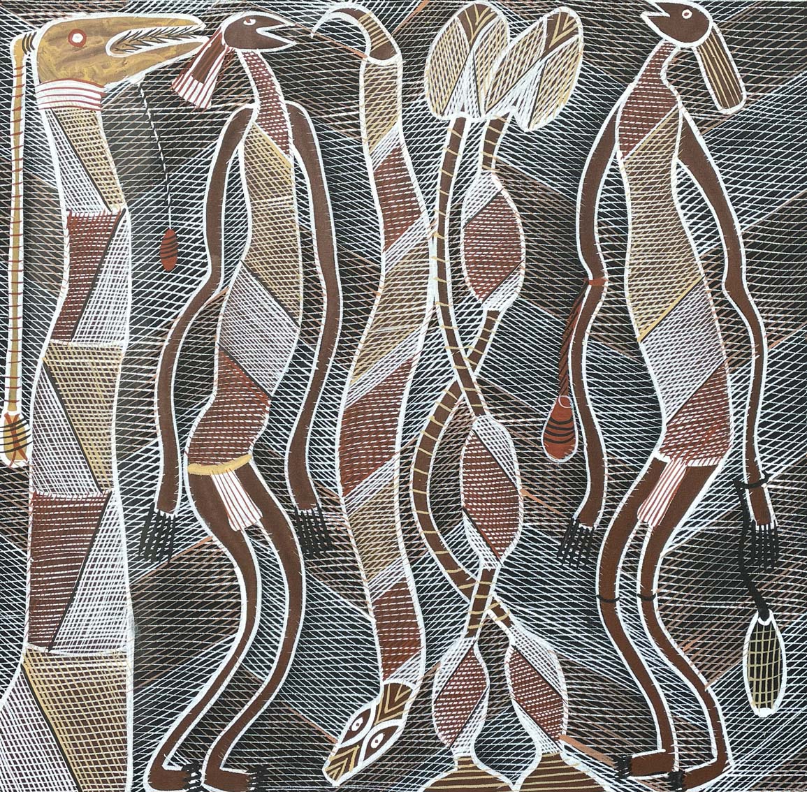 Bark painting by Arnhem Land artist Edward Blitner