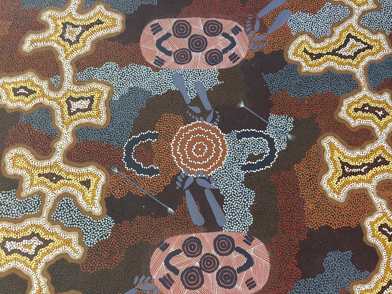Clifford Possum Tjapaltjarri, one of the founding Papunya painters