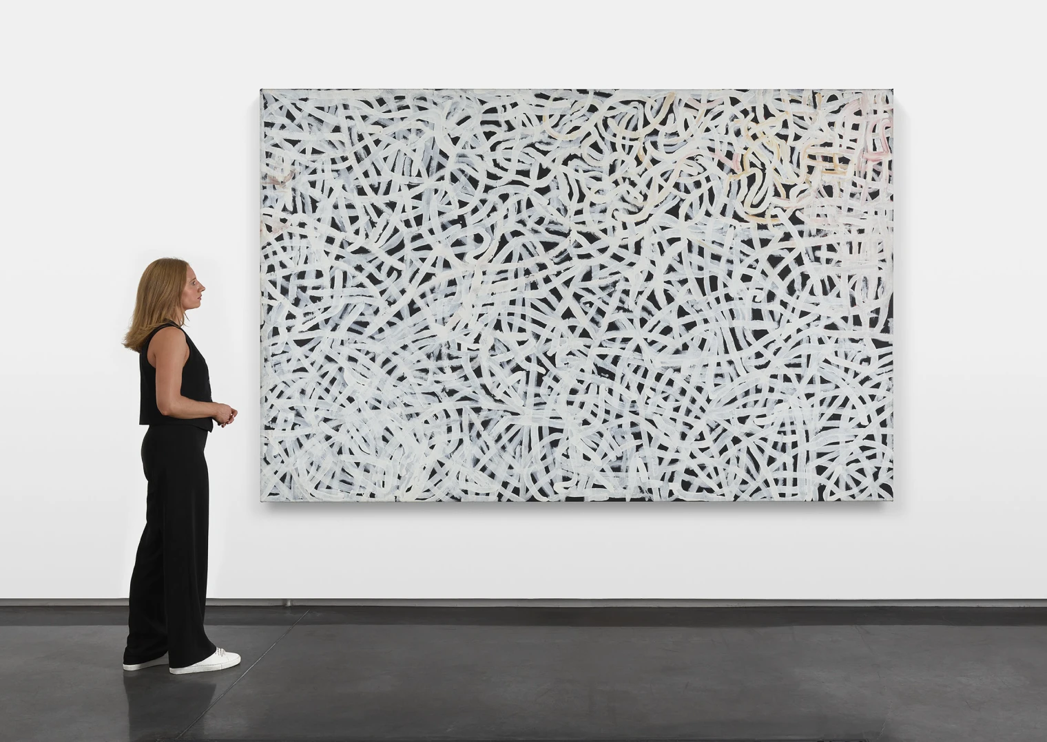 Emily Kame Kngwarreye painting Alhalkere, My Country in acrylic on canvas