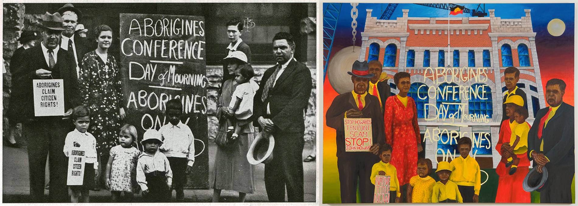 Day of Mourning historical banner reflecting NAIDOC origins