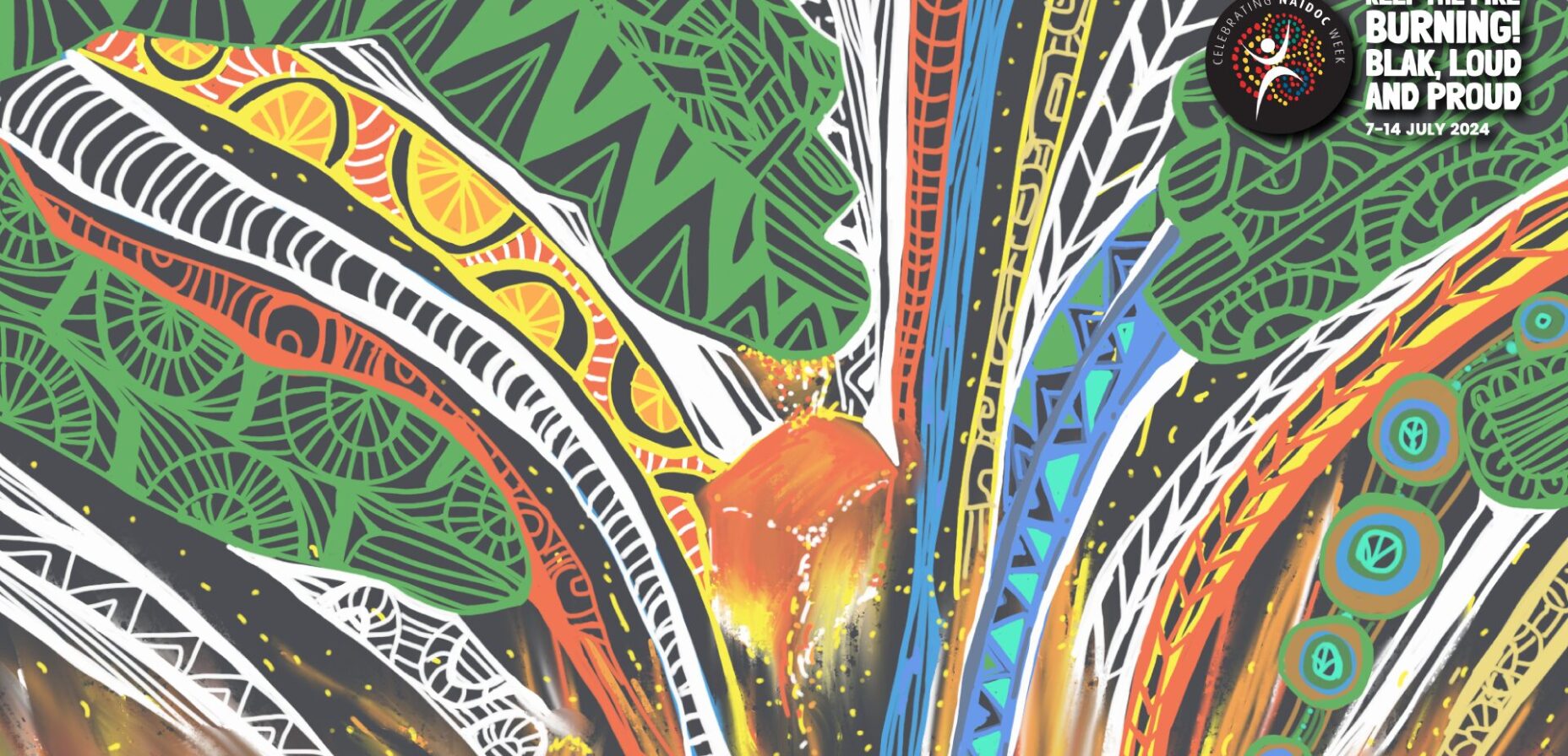 NAIDOC Week webinar promotional design with cultural artwork