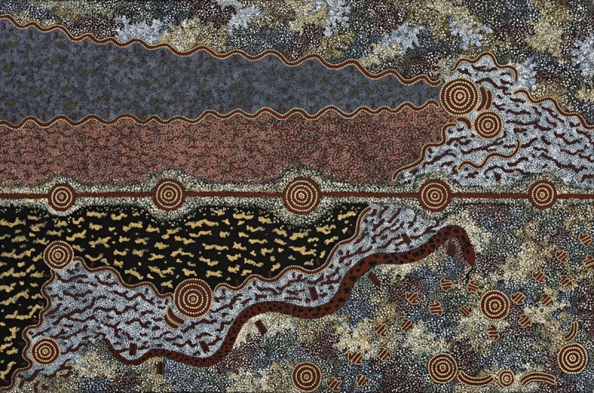 Rarrk cross-hatching style in Aboriginal art from Arnhem Land