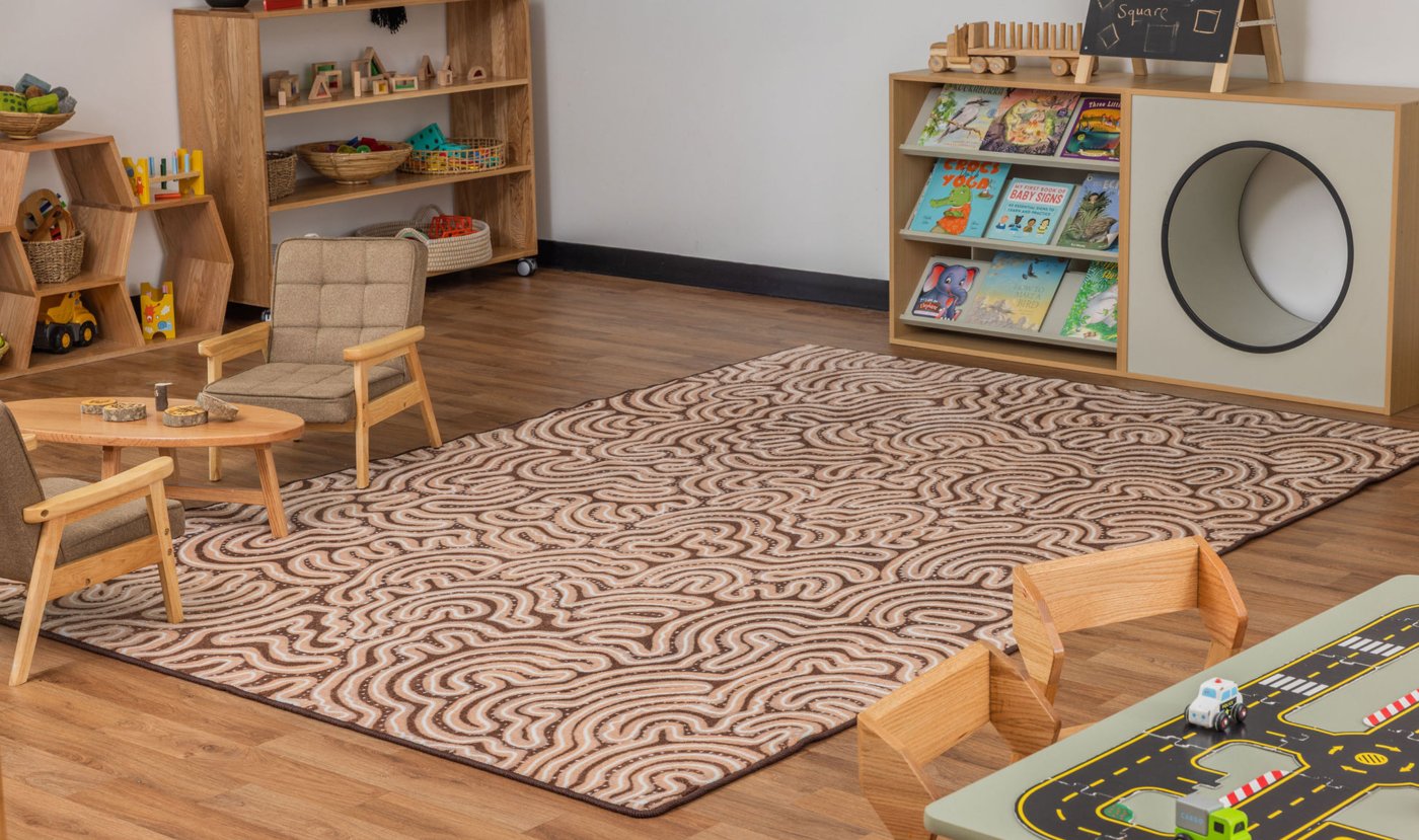 Aboriginal art floor rug from a First Nations owned homewares range
